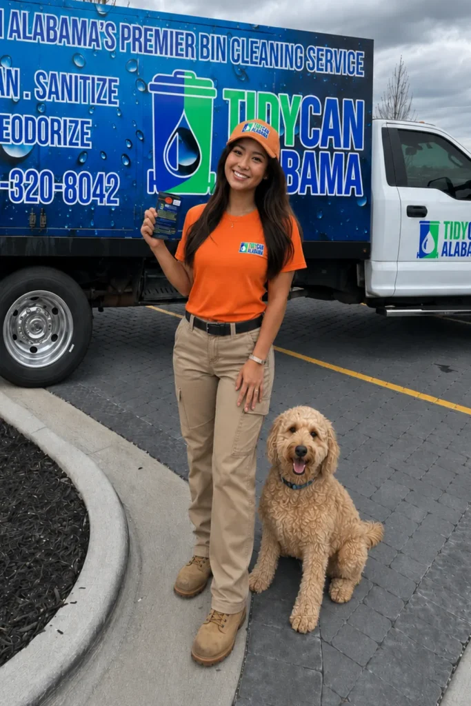 hannah dean tidycan alabama with dog