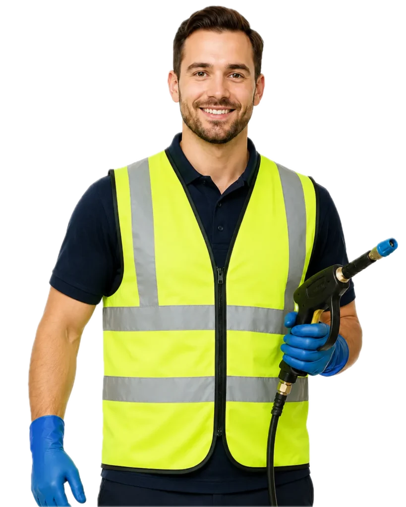 trash bin washing technician