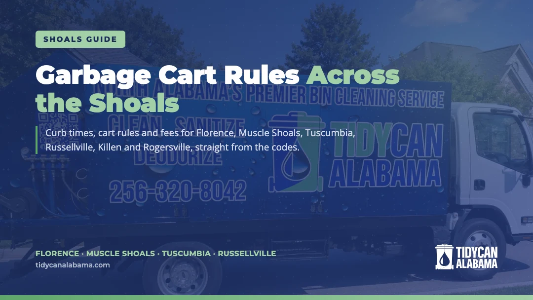 Garbage Cart Rules Across the Shoals featured image with a TidyCan Alabama truck